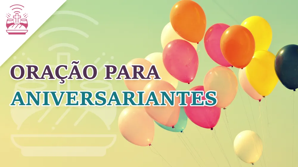 Balões flutuantes e coloridos de aniversário em um céu de fim de tarde.